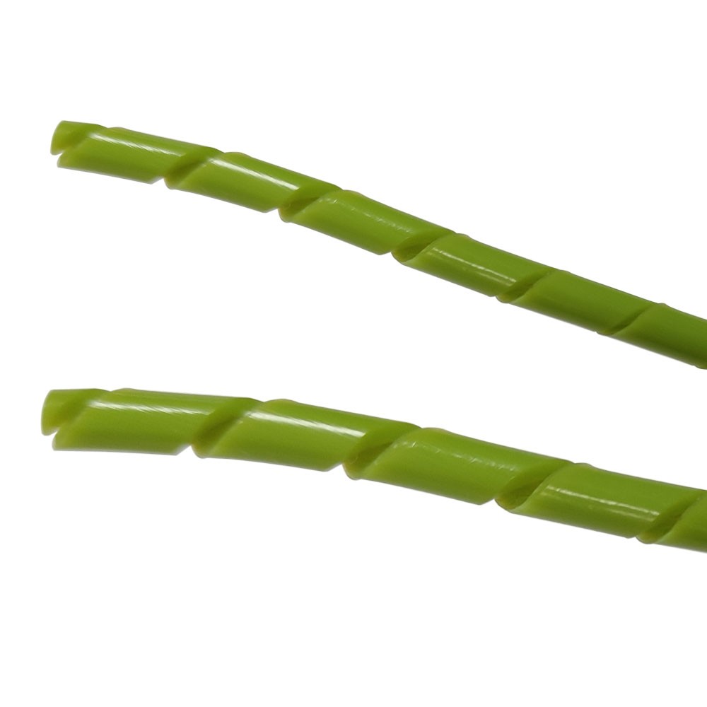 1.78X3.1 Green PTFE Spiral Cut Tubing Cable Organizer High Temperature Plastic PTFE Winding Tube