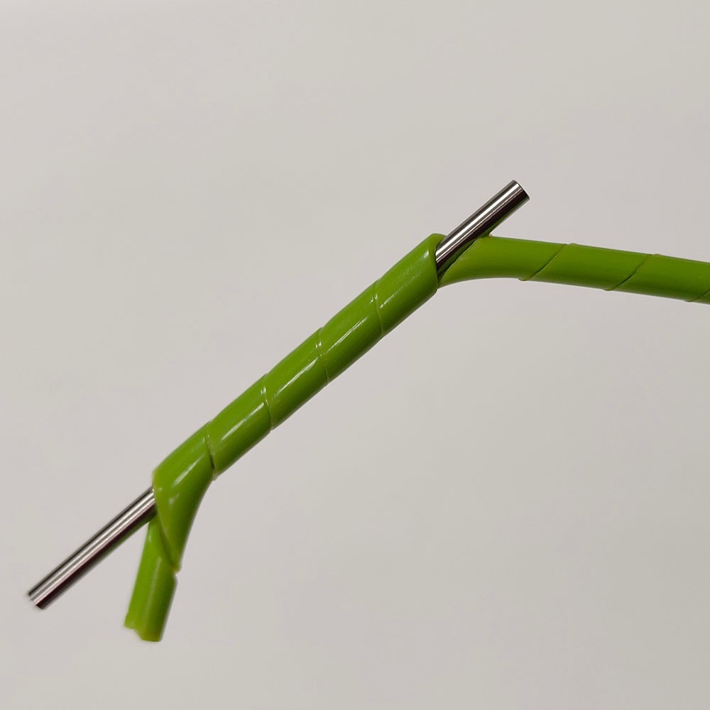 1.78X3.1 Green PTFE Spiral Cut Tubing Cable Organizer High Temperature Plastic PTFE Winding Tube