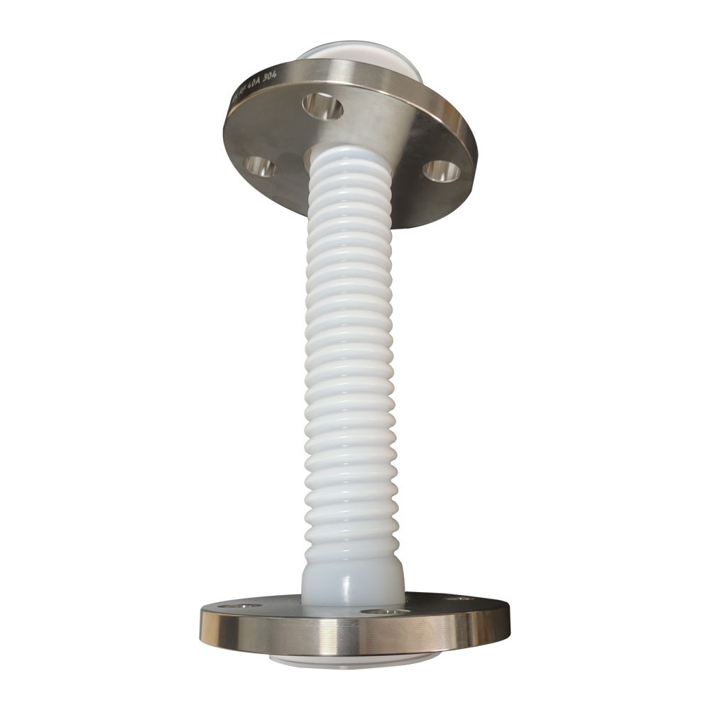 Flexible PTFE Bellow With Flange SS304 JIS 10K Corrosion Resistance PTFE Corrugated Tube