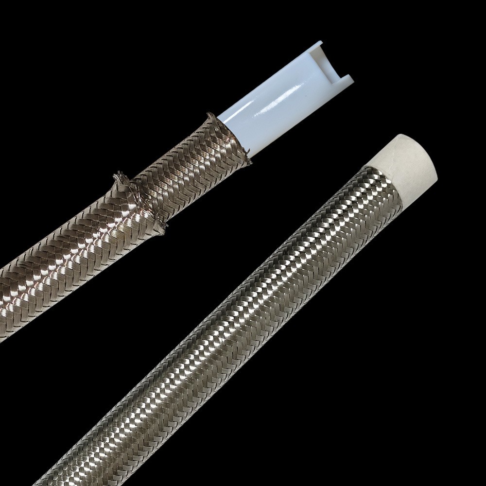 Smooth PTFE Hydraulic Hose With 2 Layers Steel Wire